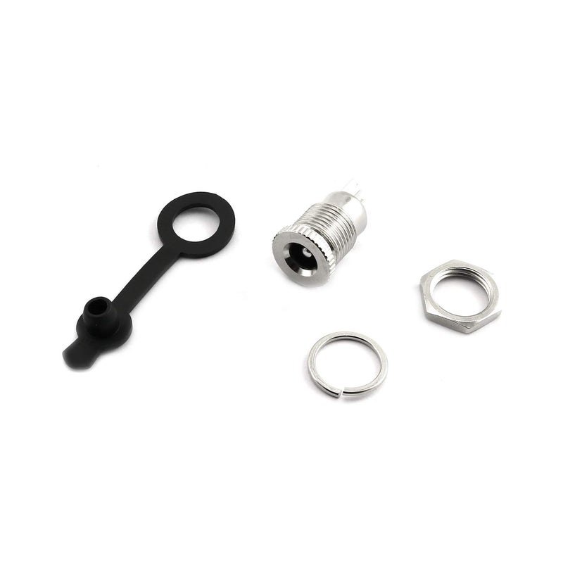 Maxmoral ماكس مورال 3 قطع موصل مقبس الطاقة DC-099 مع غطاء واقي، محول تركيب لوحة أنثوي مزود بخيط، جاك طاقة 5.5 × 2.5 مم - Image 2